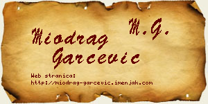 Miodrag Garčević vizit kartica